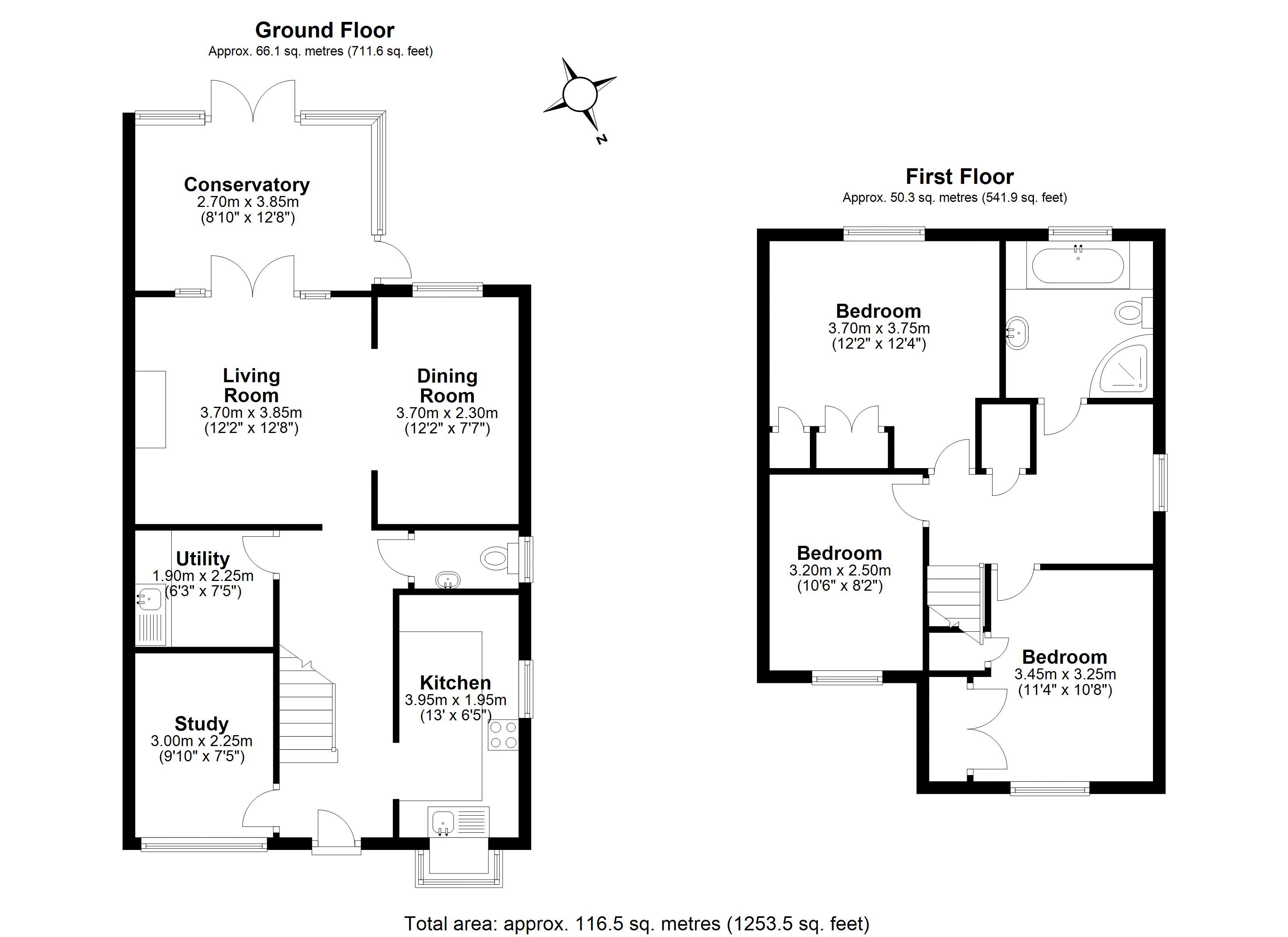 Floorplans For Common Road, Claygate