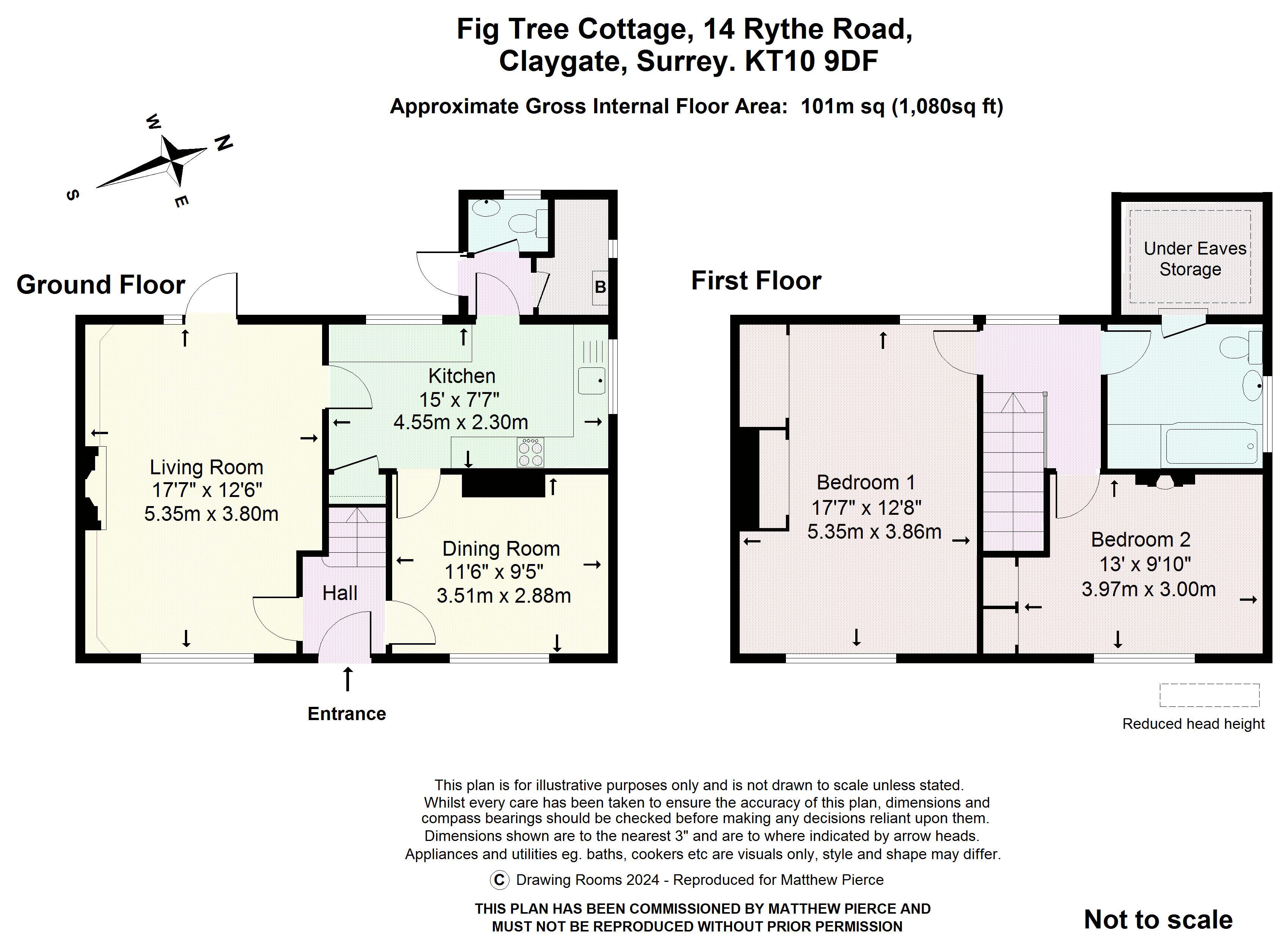 Floorplans For Rythe Road, Esher