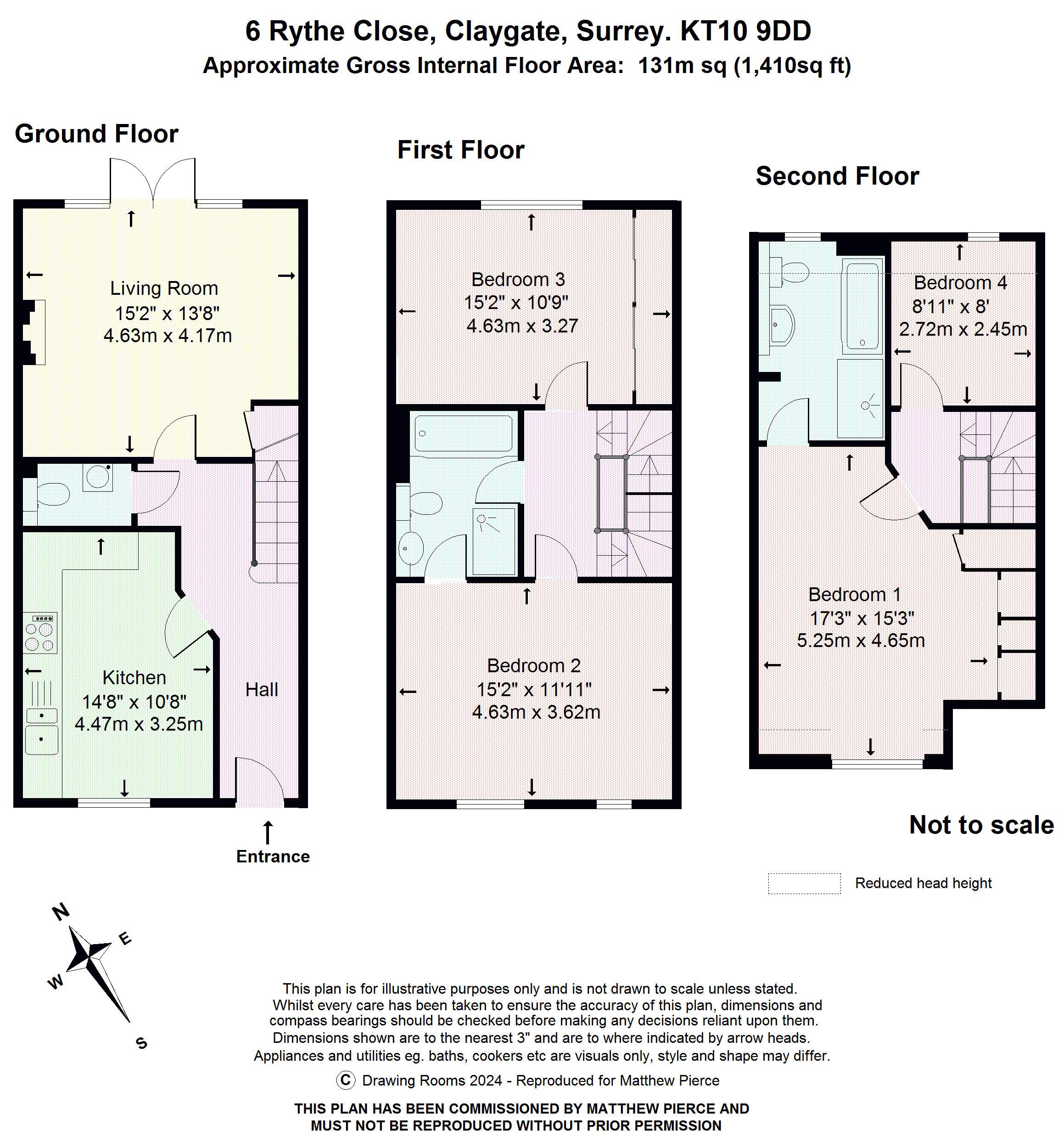 Floorplans For Rythe Close, Esher