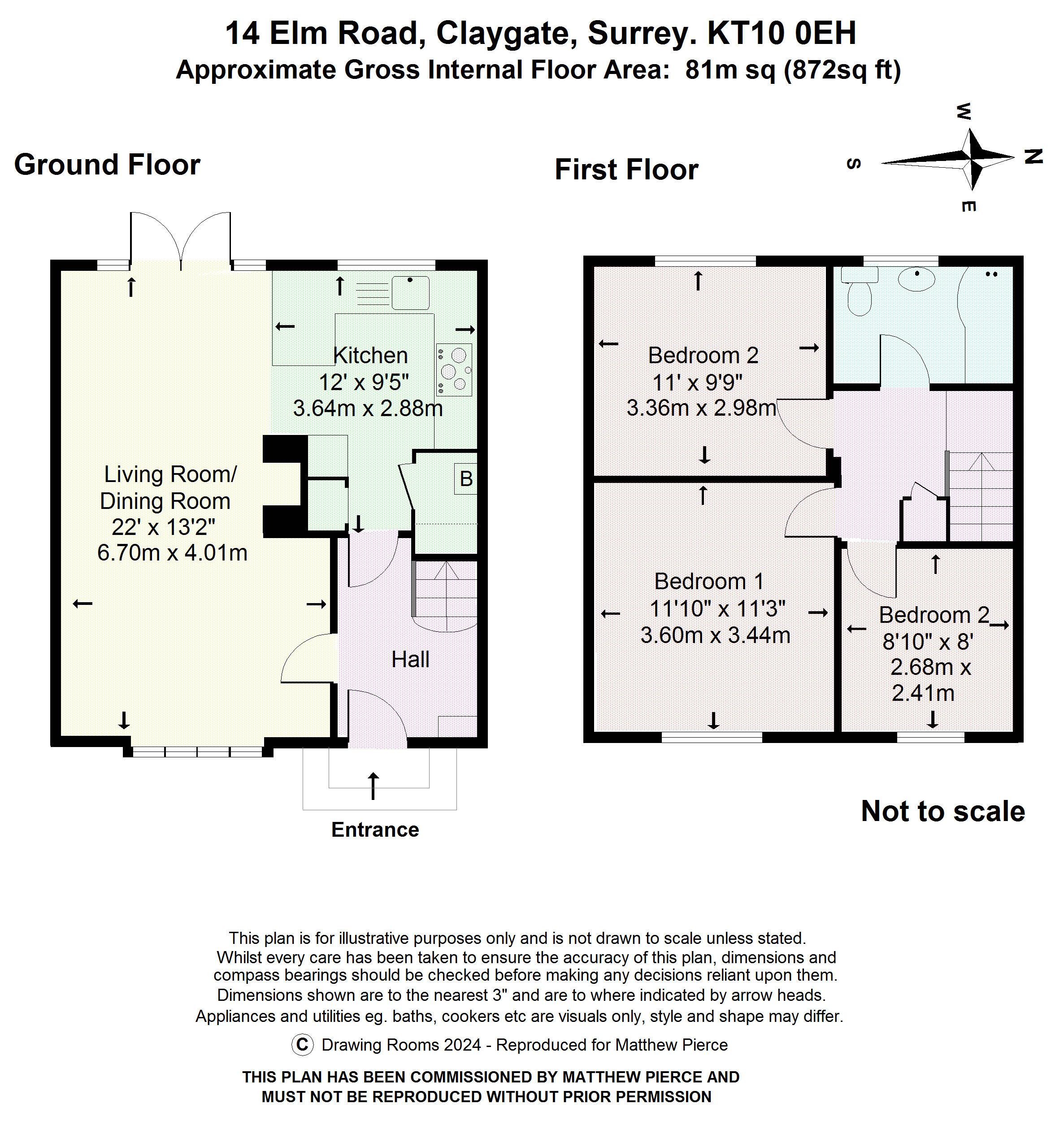 Floorplans For Elm Road, Esher