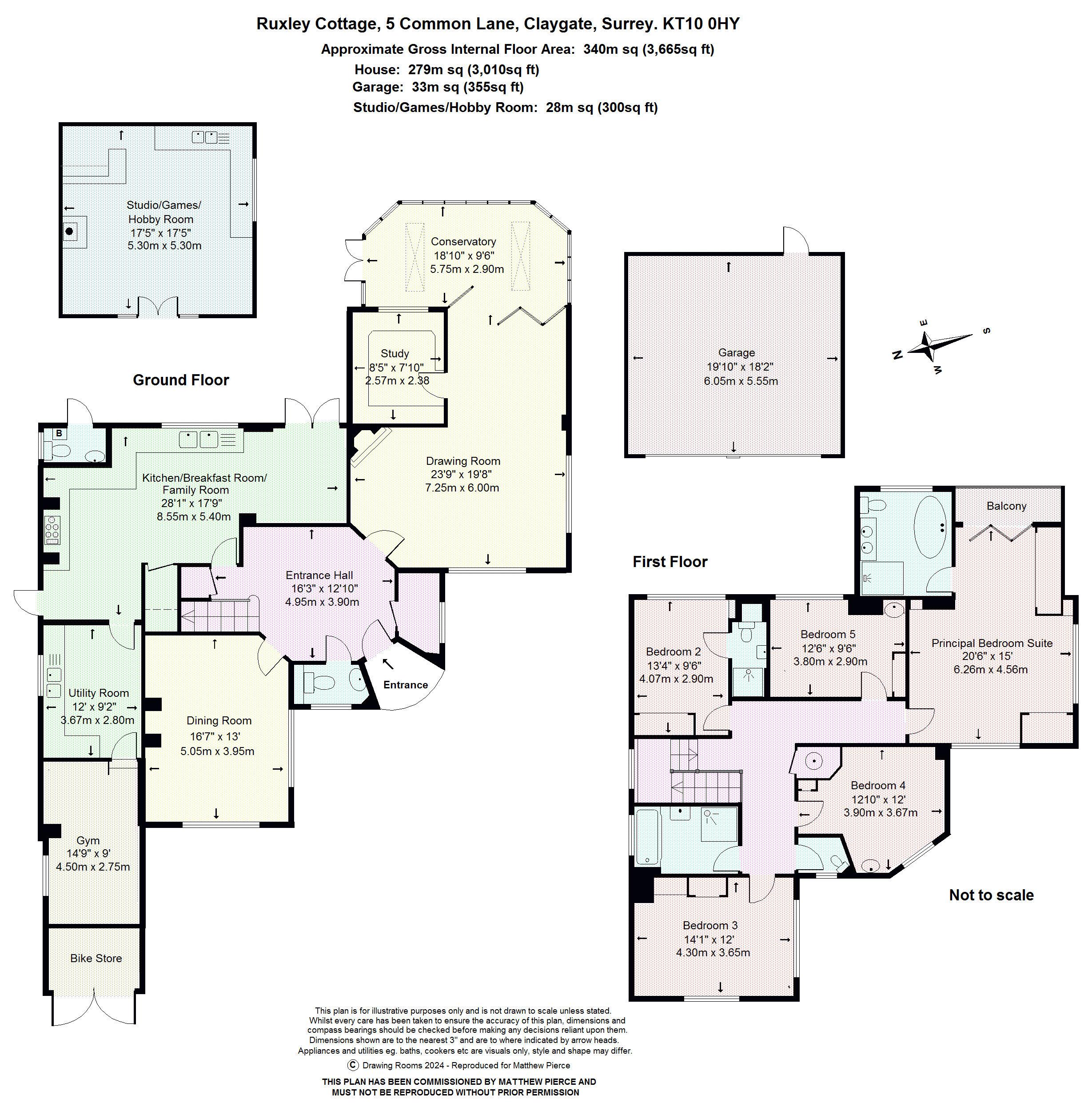 Floorplans For Common Lane, Esher