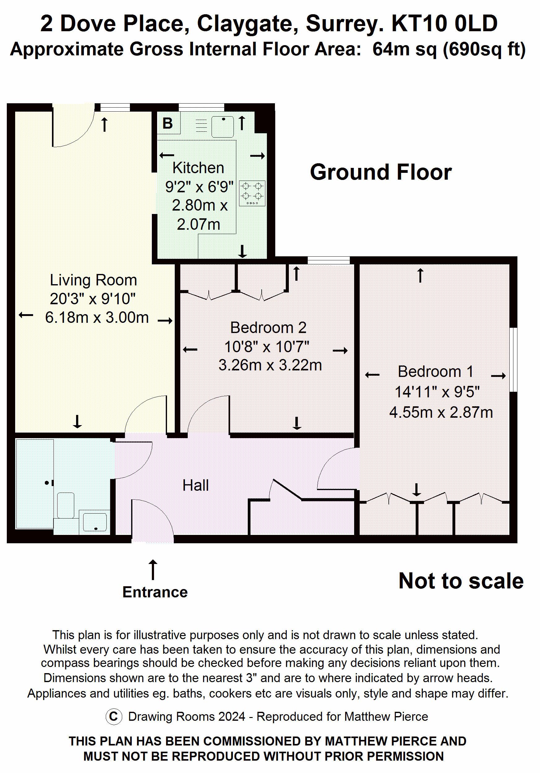 Floorplans For Holroyd Road, Esher