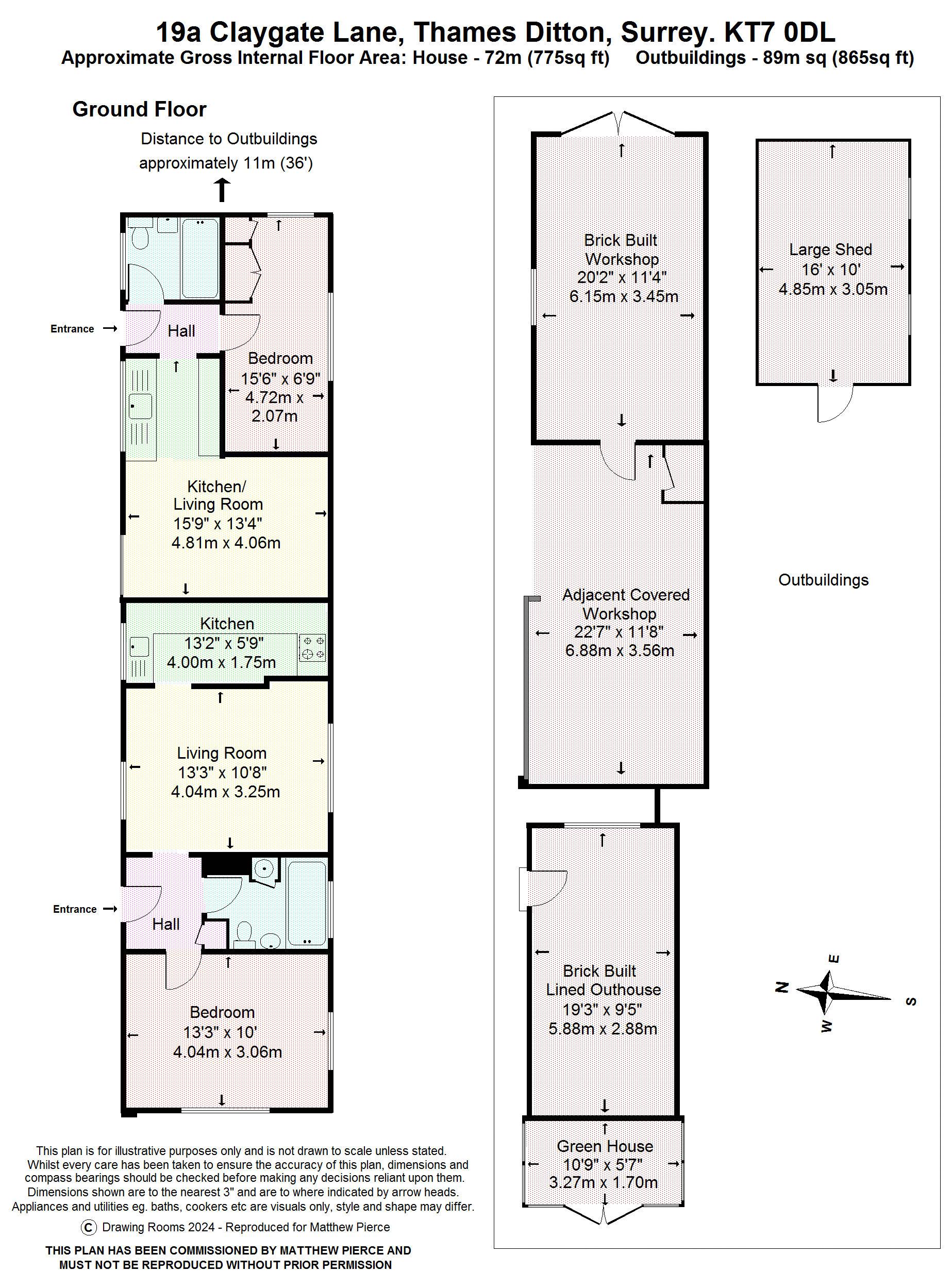 Floorplans For Claygate Lane, Thames Ditton