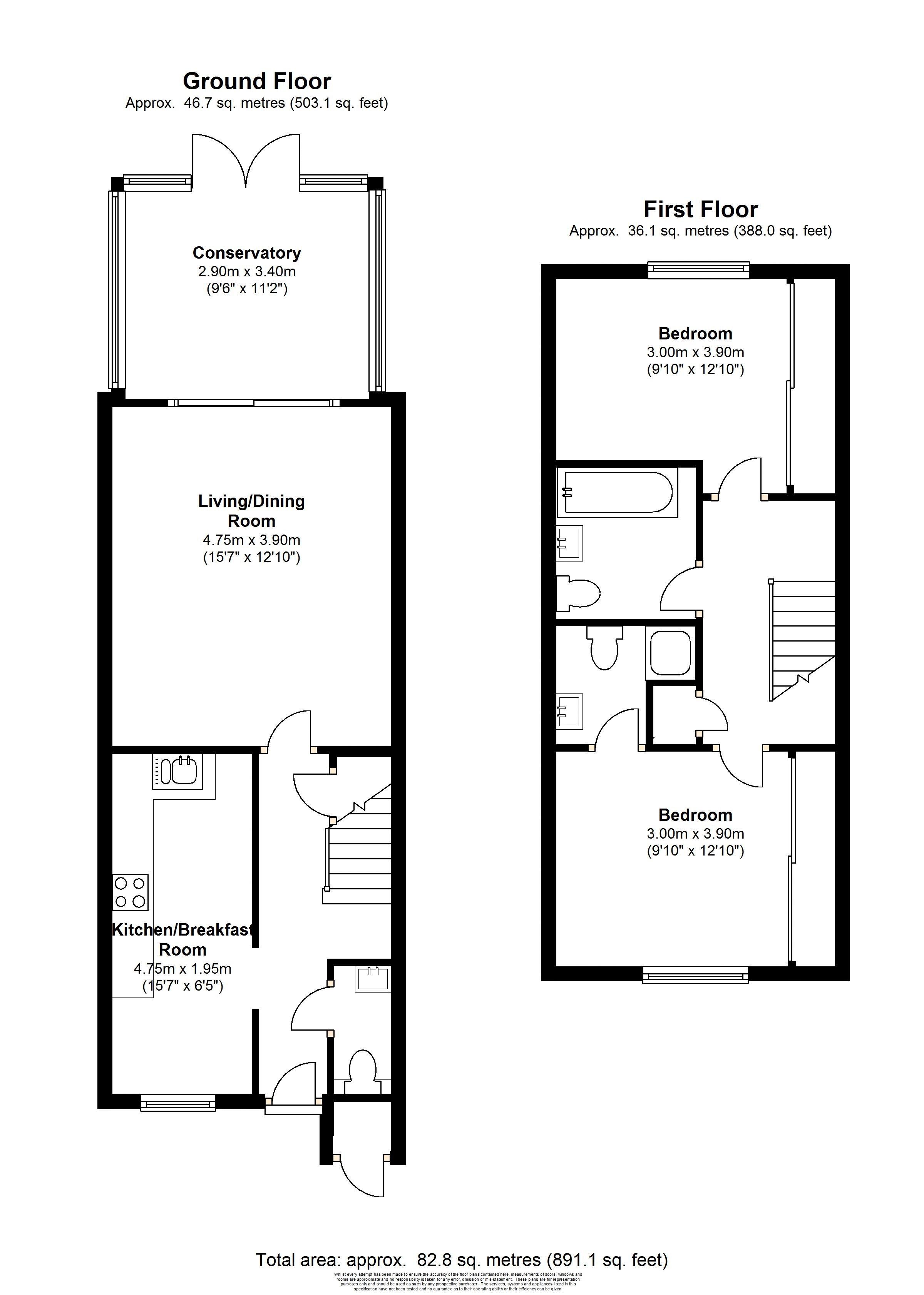 Floorplans For Foley Mews, Claygate